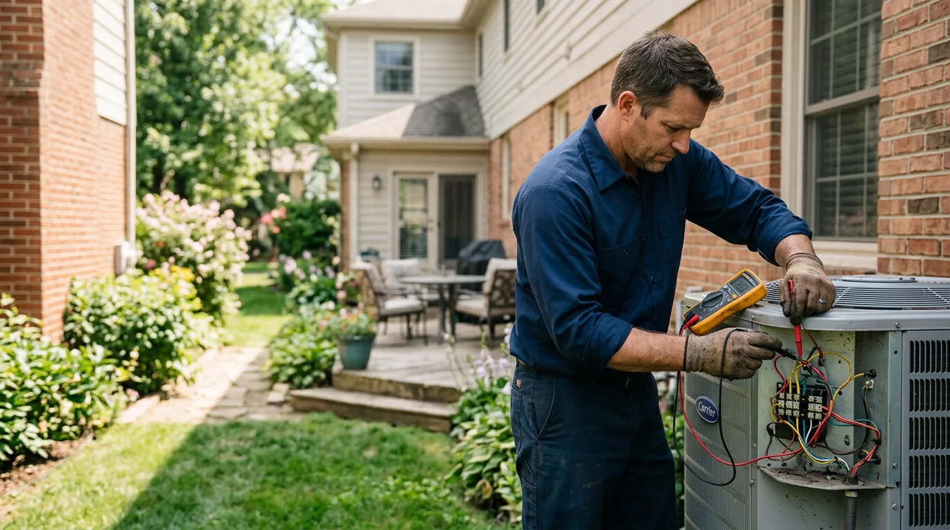 HVAC technician working near La Crescenta, CA